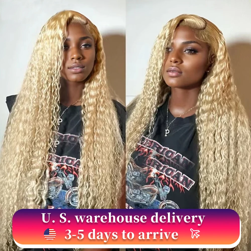 Tuneful Hair 613 Blonde Lace Front Wig 13X6 Hd Lace Frontal Wig Curly Human Hair Wig 13X4 Deep Wave Frontal Wigs For Women