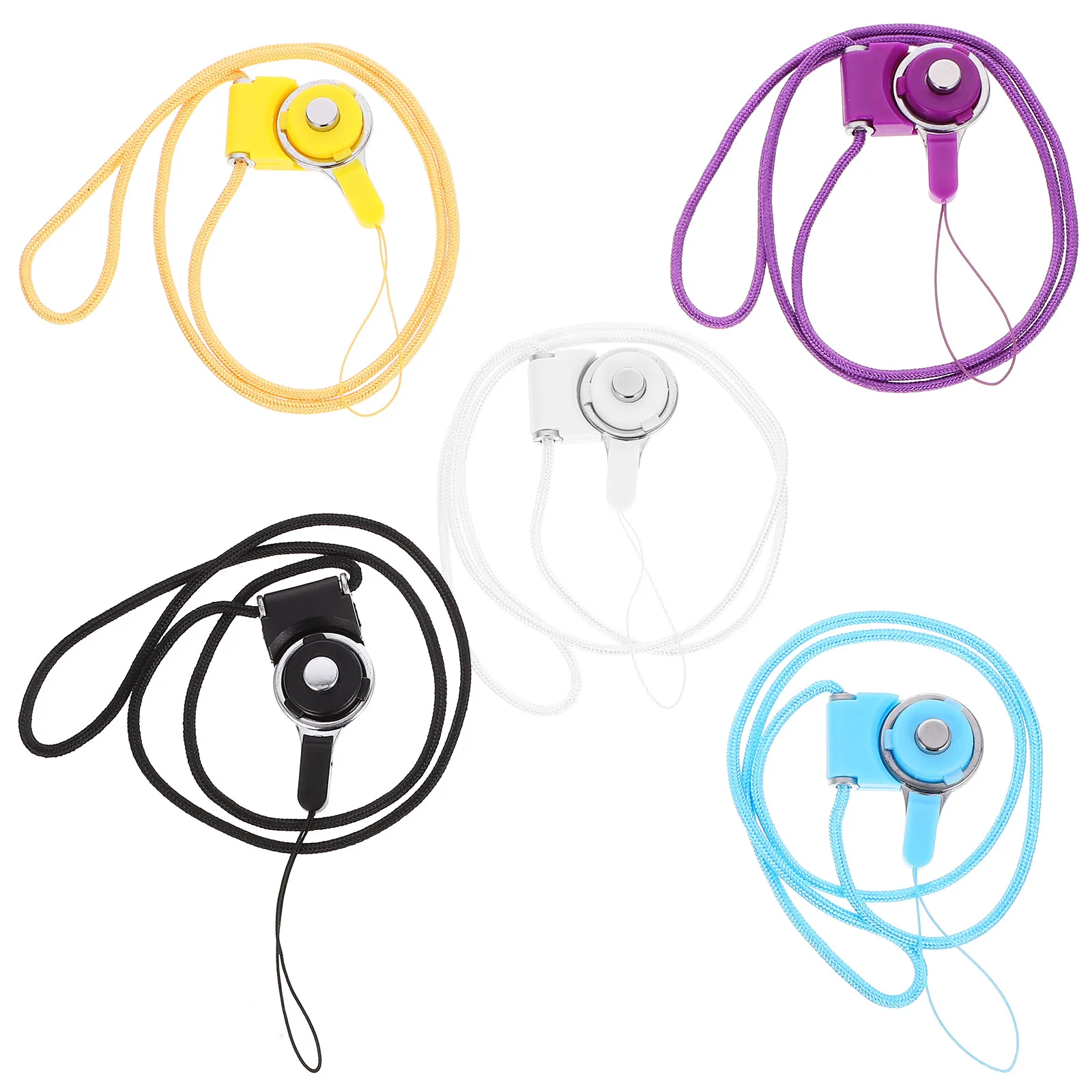 

5PCS Detachable -lost Neck Lanyards Strap with Buckle for Torchlight Key Neck Strap