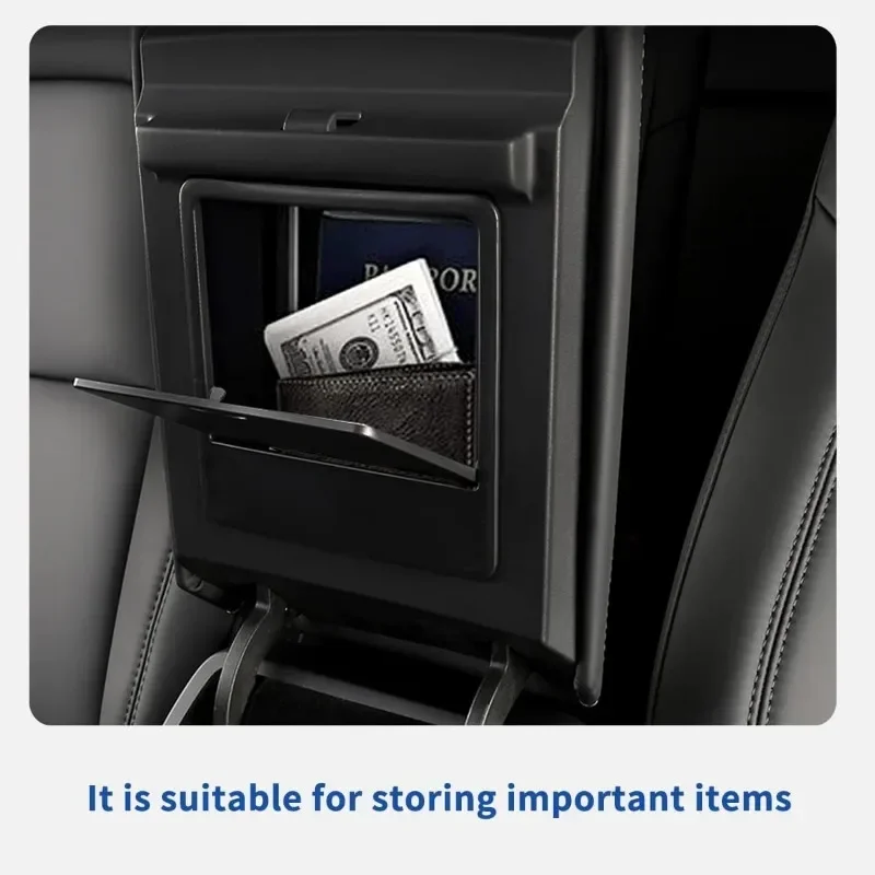 صندوق تخزين مخفي لمسند ذراع تسلا ، منظم وحدة التحكم المركزية ، مقصورة سرية ، إكسسوارات سيارة ، موديل 3 Y #4