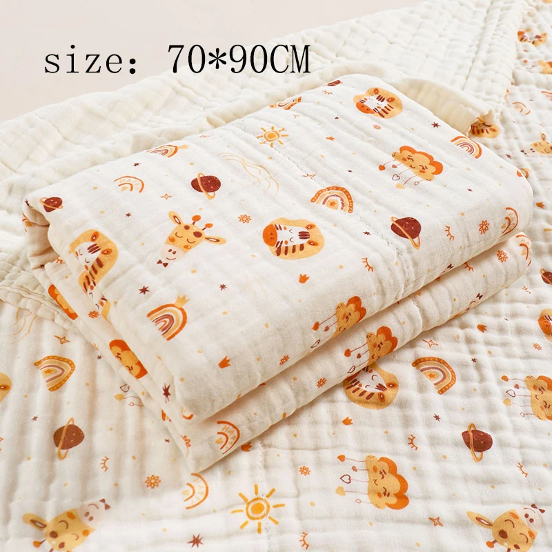 Newborn baby bath towel six layer pure cotton gauze bath towel Class A soft children\'s blanket absorbent newborn baby blanket