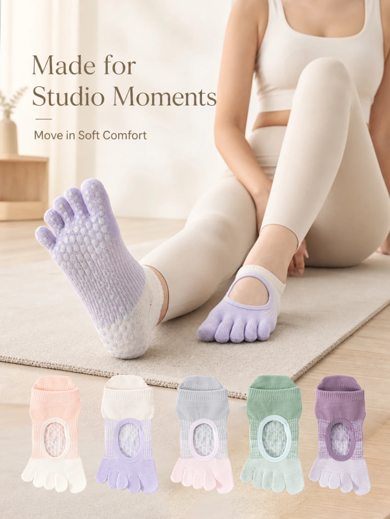 Toe Sock Split - 2 pares de calcetines de mujer