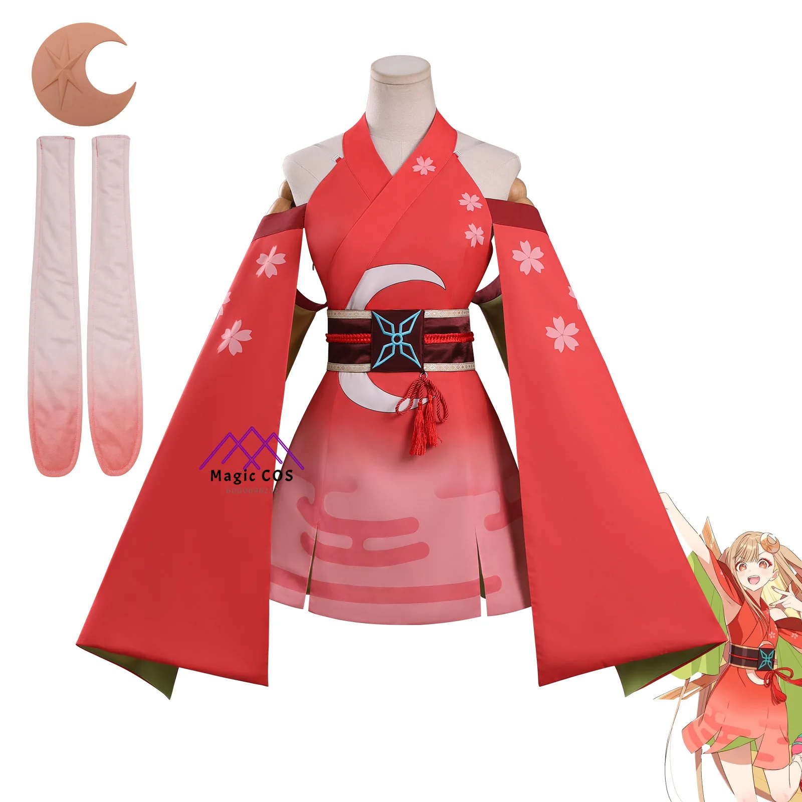 

Новинка: Костюм для косплея Принцессы Кагуи из аниме Super Dimension Princess Kaguya, милый наряд для ролевых игр, комплект для женщин, для Comic Con