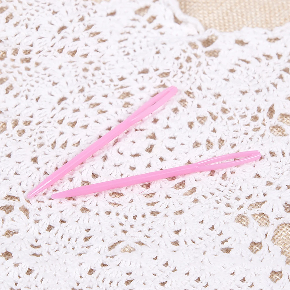 

40pcs Plastic Large Eye Sewing Needles Safety Weaving Tools for Kids Crochet Darning Sewing Handmade Crafts (Blunt Needle Head,