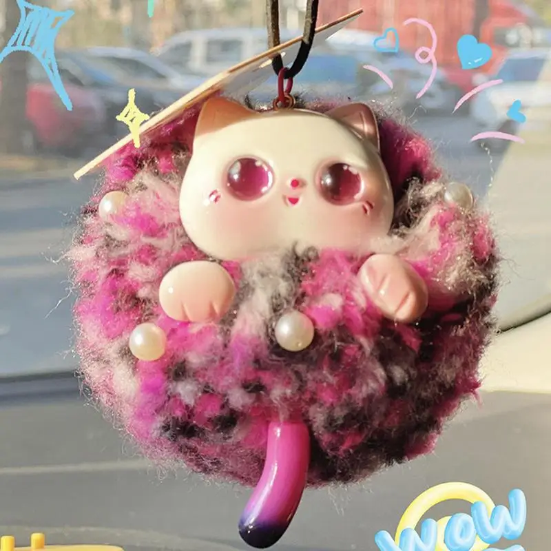 Plush Backpack Keychain Car Keychain Doll Cute Soft Ball Doll Keychain Creative Plush Design For Backpack Tote Bag For Boys