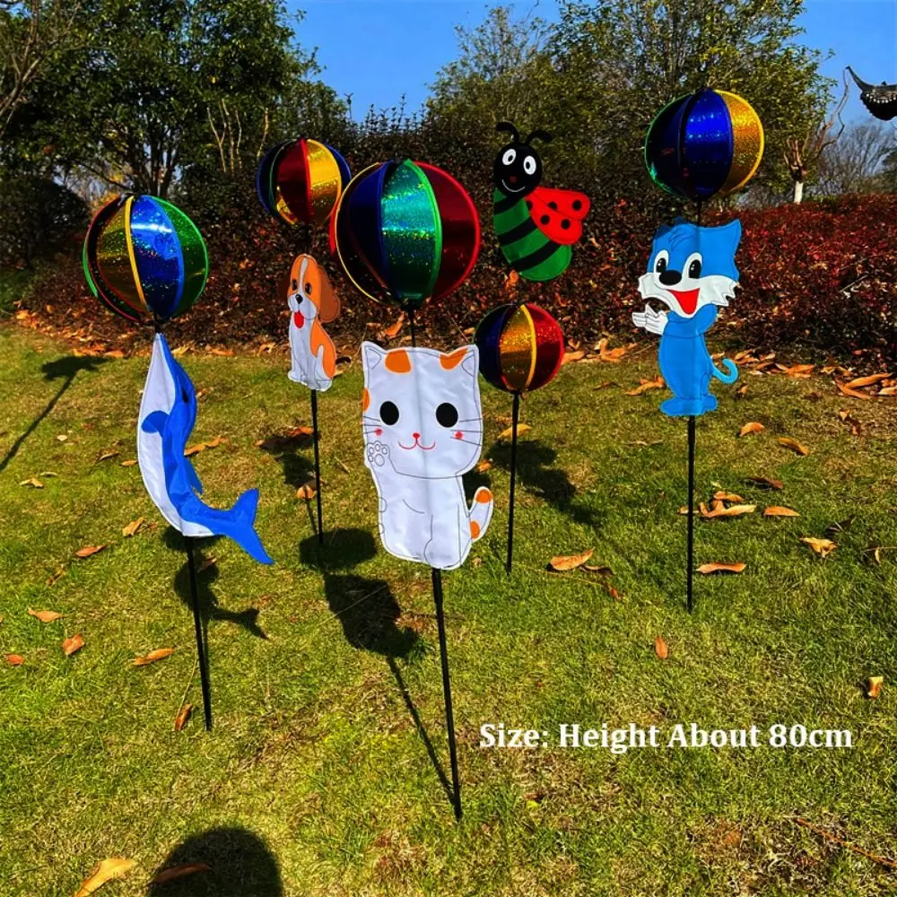 Alta qualità Multistyles Dolphin Performance Top Ball PVC Wind Spinner Regali Colorati Mulino a vento Giocattoli 80 cm Girandola Mulino a vento