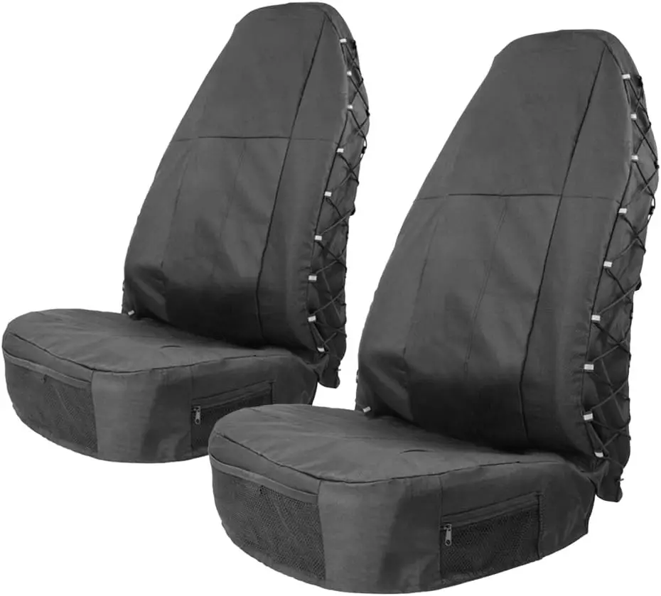 

Waterproof Front Seat Covers with Multi-Pockets for Trucks, Vans, SUVs - Pack of 2