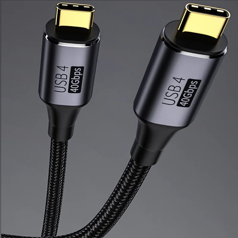 1M baru USB 4.0 40Gbps 20Gbps kompatibel Thunderbolt 3 Kabel PD 100W Gen3 USB4 Tipe C pengisian cepat Kabel 5A PD pengisian Data