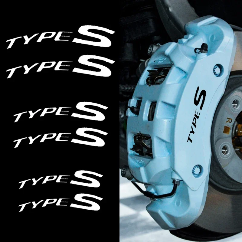 3 sized Caliper Cover Refitted Decals Car Stickers for Honda Type S Logo Freed Pilot Civic HRV Stepwgn Accord Fit CRV XRV BRV