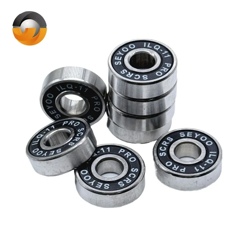 8Pcs Roller Skate Wheel Bearings Deep Groove 608RS ABEC-9 Miniature Ball Bearings Chrome Steel Bearing for Skateboard