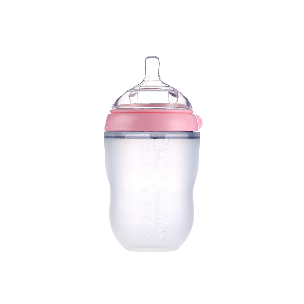 100% Silicone Baby Bottle Green 250ml 8oz pink 150ml 5oz baby milk feeding bottle for baby