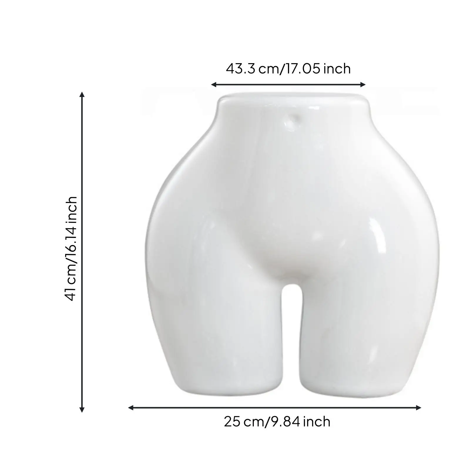 Lower Body Mannequin Molded Plastic Hip Form Glossy for Boutique, Photo Studio