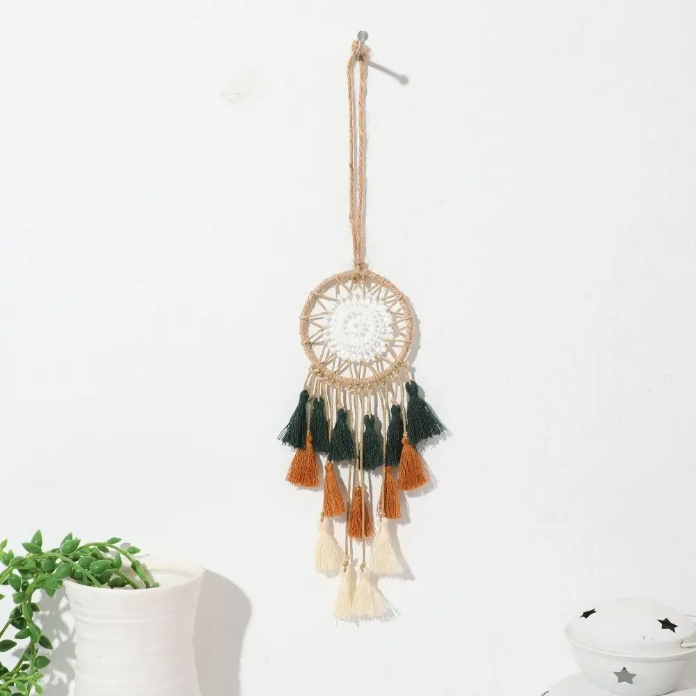 1pcs Macrame Decoration Car Room Decor Dream Catcher Dream net Tassel Woven Wall Hanging