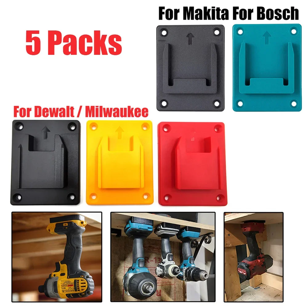 Tool Mount Suporte de Armazenamento para Makita Makita Bosch Dewalt Milwaukee 18v Li-ion Battery Tool Machine Drill Holder Slots Stand Pacotes