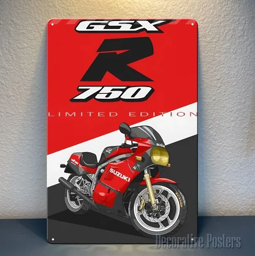 Y1,gsxr 750r Motorcycle Metal Poster - Collectable Sign Size:20x30cm-aluminum