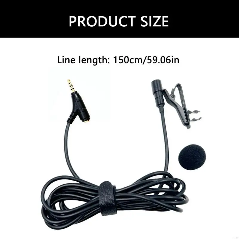 Microfono a clip del colletto U2JE Lavalier Microfono con 3,5 mm registrazione uditiva chiara