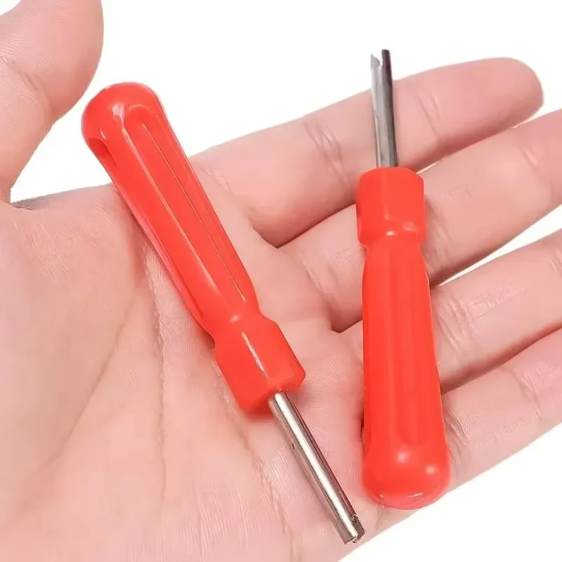 Durable Iron Plastic Handle Tire Valve Core Removal Tool Vehicle Motorbike Bicycle Tyre Stem Disassembly Wrench Fix Spares Set