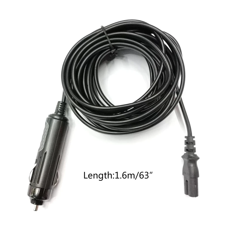 12V 24V 1.6 Meters Electric Lunch Boxes Power Cord for Cars Use Plastic Electric Heated Lunch Boxes Power Cord Adapters T3EF