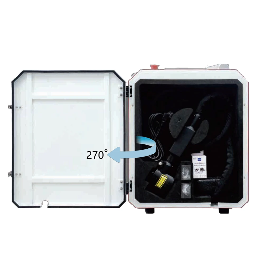 

New 100-300W Luggage Portable Pulse Laser Cleaning Machine for Metal Stainless Steel Stone Wood Surface Rust & Paint Removal