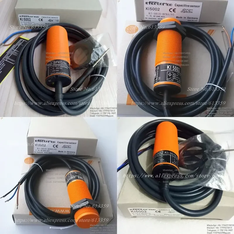 

KI5002 New Capacitive Proximity Switch Sensor M30 PNP NO Sensing Range 15mm 10-36VDC High Quality