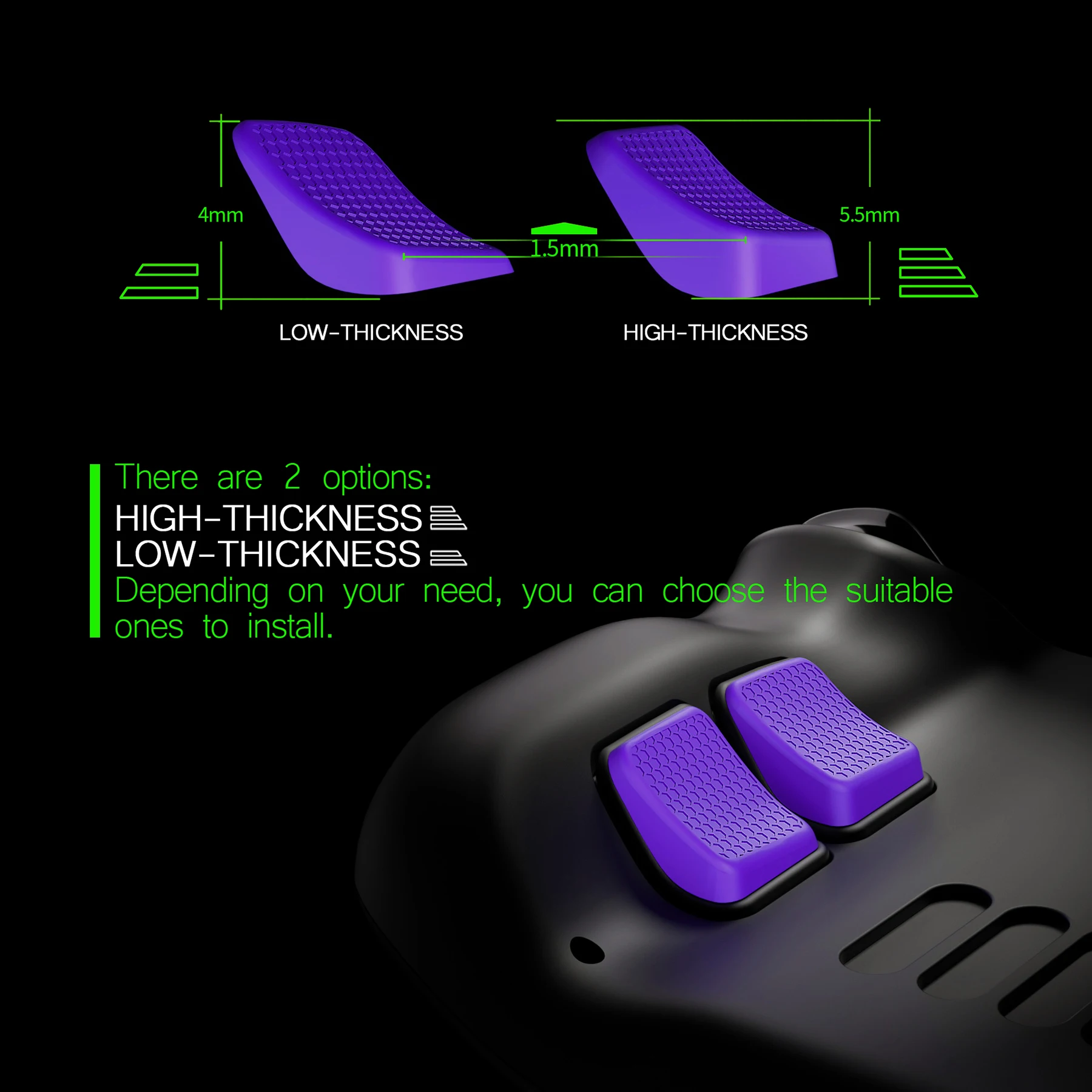 PlayVital 백 단추 향상 세트, 스팀 데크 LCD용, 그립 개선 단추 보호, 스팀 데크 OLED