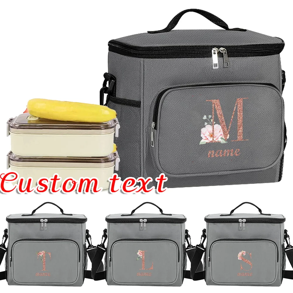 

Сумка для обеда на одно плечо с индивидуальным именем, офисная сумка для офисного работника, простая сумка с ручкой, студенческие сумки для обеда, дорожная сумка для пикника