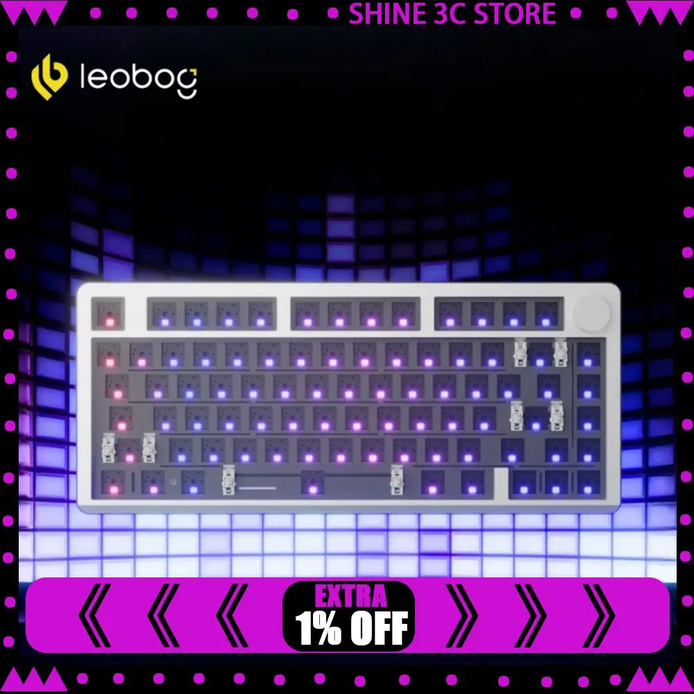 Leobog Hi8SE Mechanical Keyboard Kit Three Mode Wireless Gasket Keyboards CNC Aluminium Alloy Hot Swap Gamer PC Accessories Gift