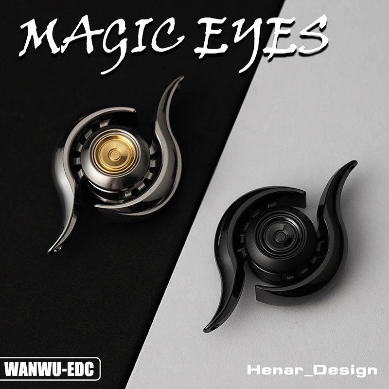 WANWU EDC Magic Eye Pendant Fingertip Spinner Trial Devil\'s Eye Metal Toy Decompression Black Technology