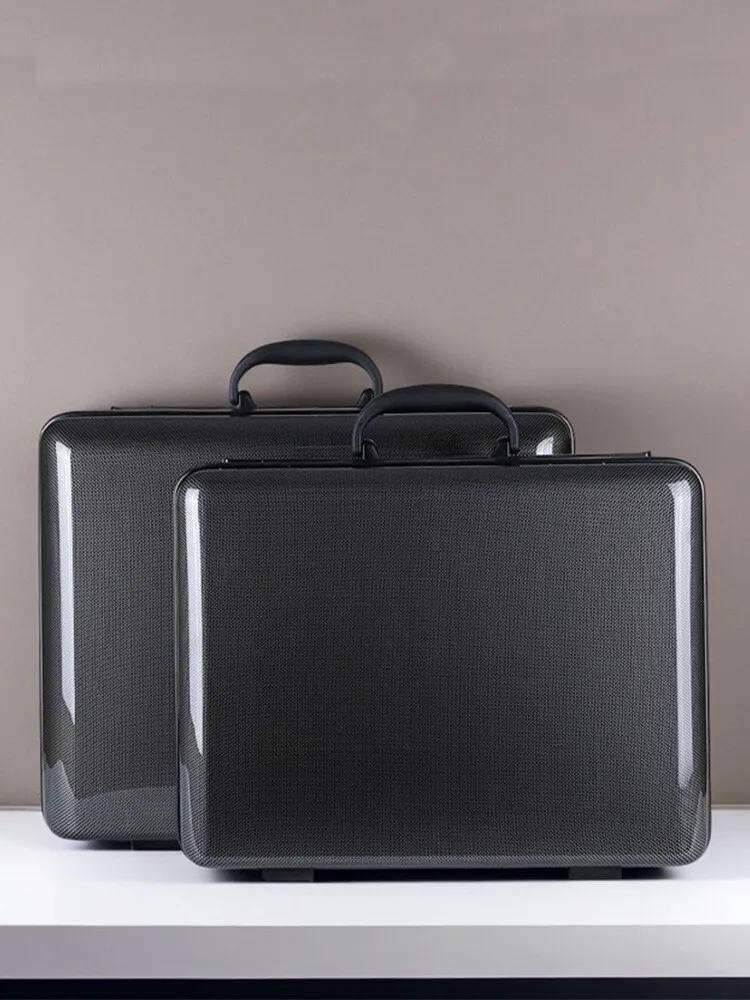 Valigetta per laptop da uomo d'affari in ABS spesso + custodia per strumenti per PC, custodia da viaggio a bordo con telaio in alluminio
