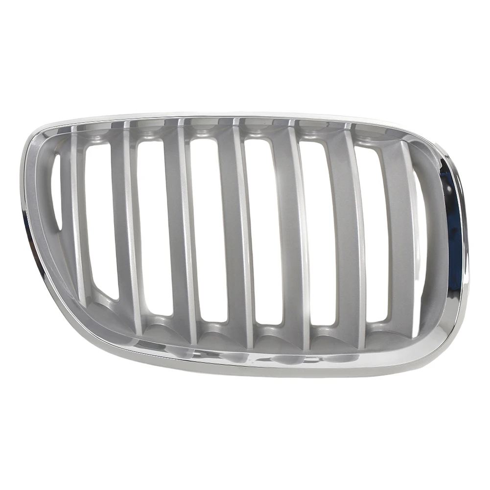 

1 Pair Silver Anti-scratch ABS Car Front Hood Grill 51137113733 51137113734 Front Upper Grilles for BMW X5 E53 2004-2006