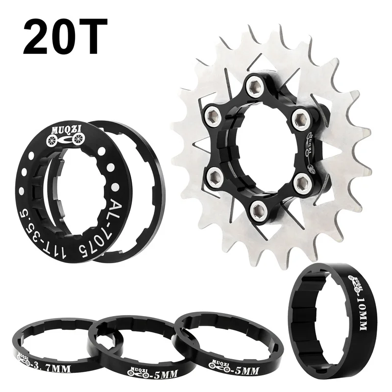 MUQZI Single Speed Cassette Cog 12T 13T 14T 15T 16T 17T 18T 19T 20T 21T 22T Fiets Cassette Conversie Kit