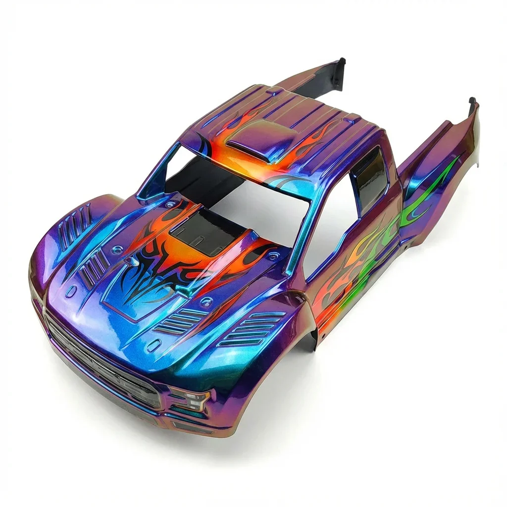 ตัวถังรถบรรทุกแบบสั้นที่ตัดแต่งล่วงหน้าสำหรับ Traxxas UDR – ตัวถังรถ RC ขนาด 1/7