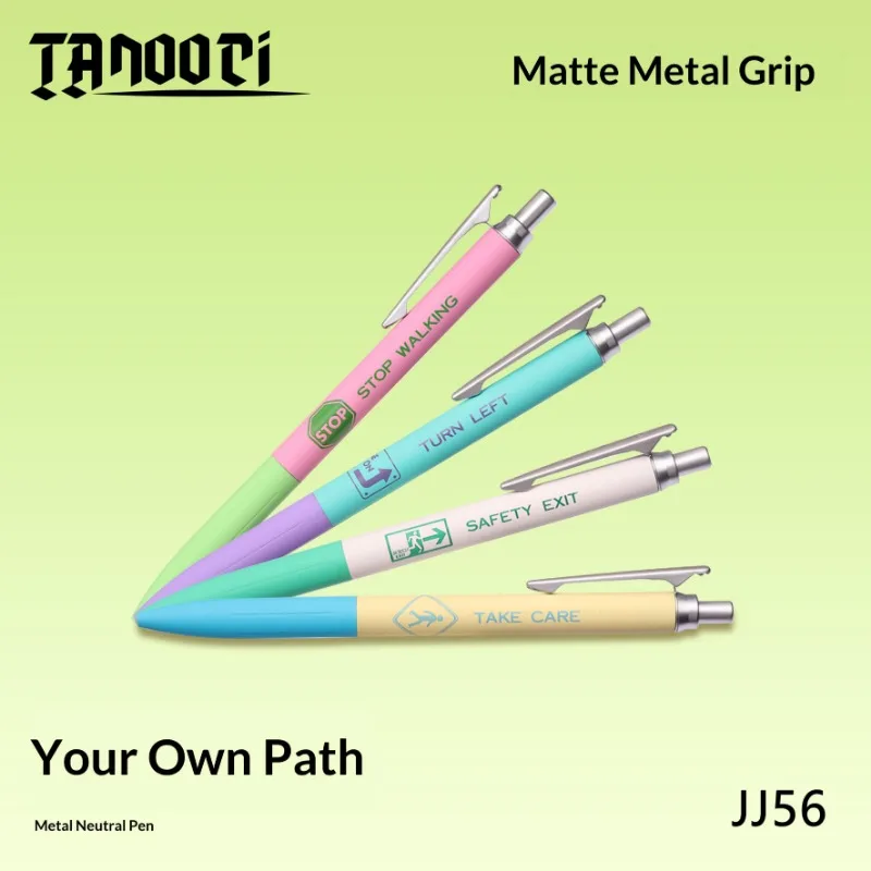 TANOOCI JJ56 Metal Gel Pen Traffic Restrictions Indicator Quick Dry Black Business Pens Study Exam Original Japanese Stationery