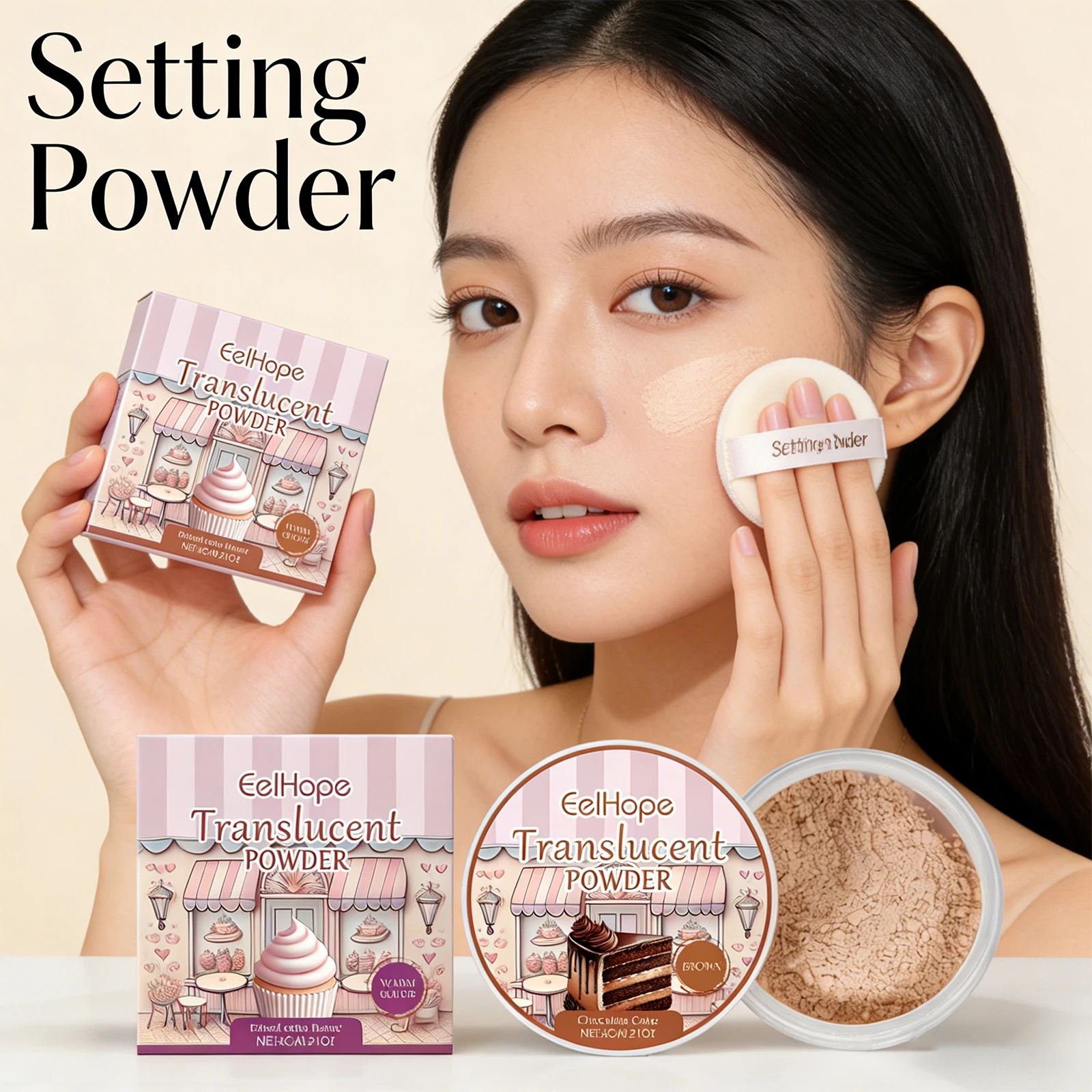 

Lightweight Oil Control Loose Powder Long Lasting Setting Powder Smooth Natural Makeup Not Easy Clog Pores For Face Neck Makeup
