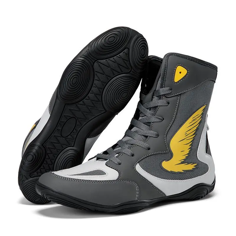 Professional Wrestling Boots Men Anti-Slip Boxing Sport Shoes Men Hard-Wearing Fighting Shoes for Man High Top Gym Training Shoe