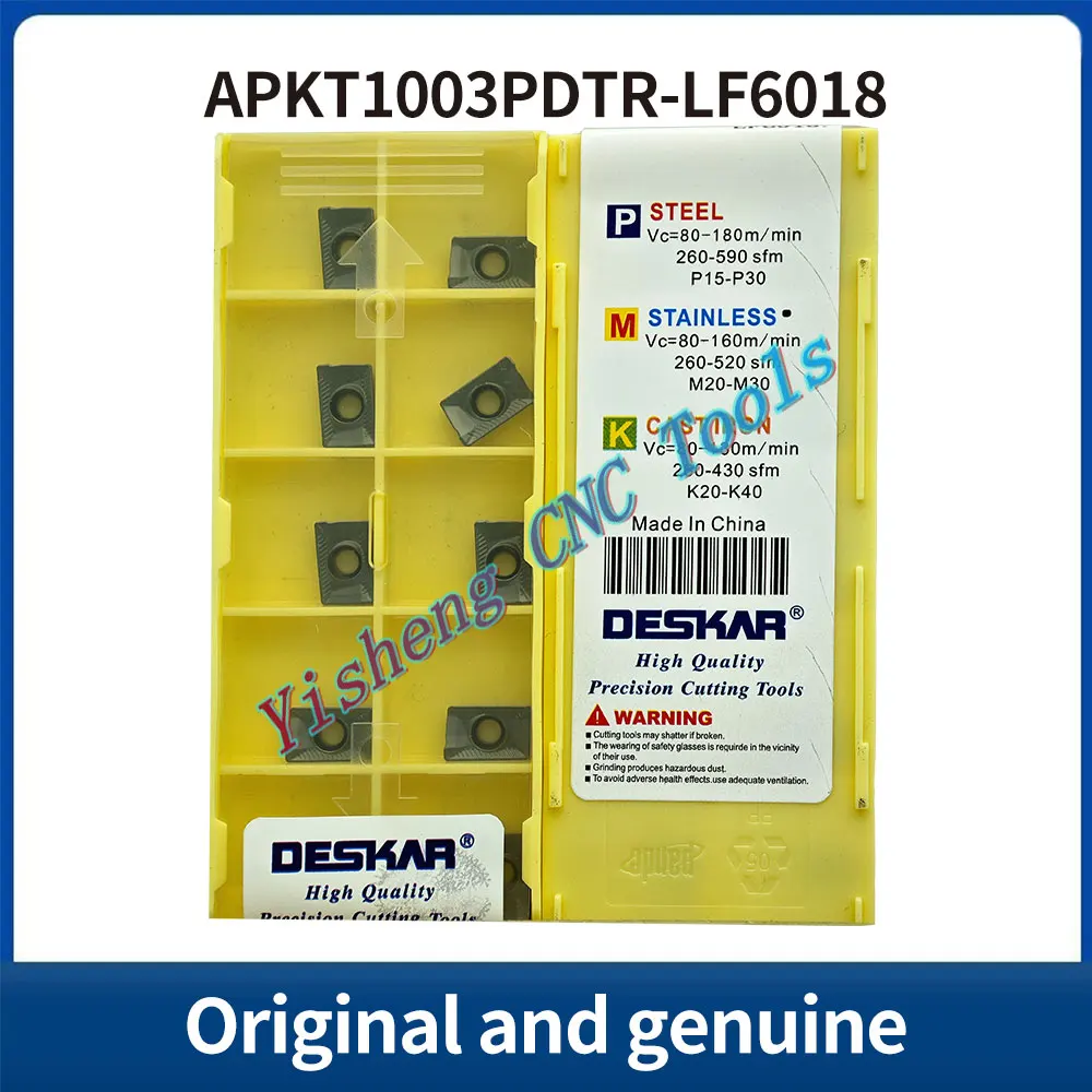 

DESKAR 100% оригинал APKT1003PDTR LF6018 TF618 режущий инструмент с ЧПУ, твердосплавная пластина со сменной резьбой