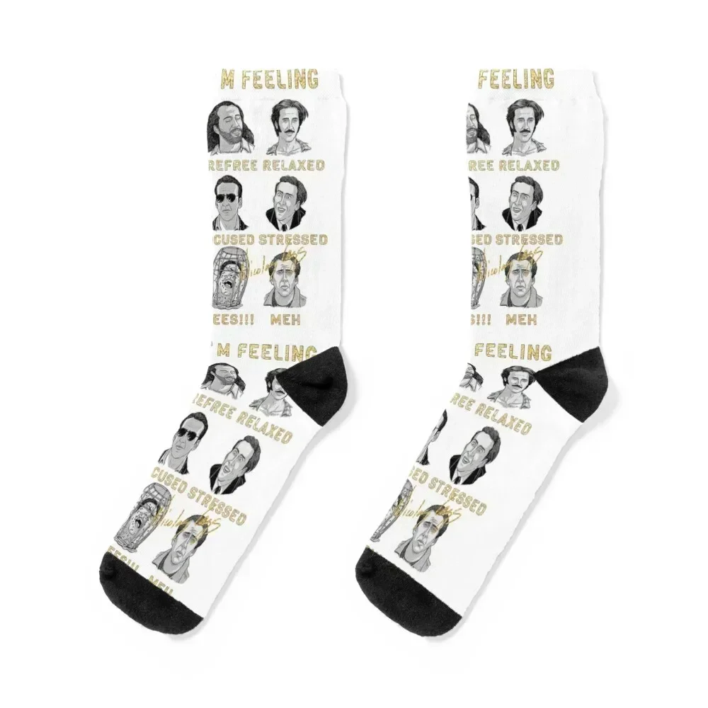 

Nicholas Cage - Nicolas Cage - Nick Cage - Nic Funny Feeling Socks Stockings Hiking boots snow compression Socks Woman Men's