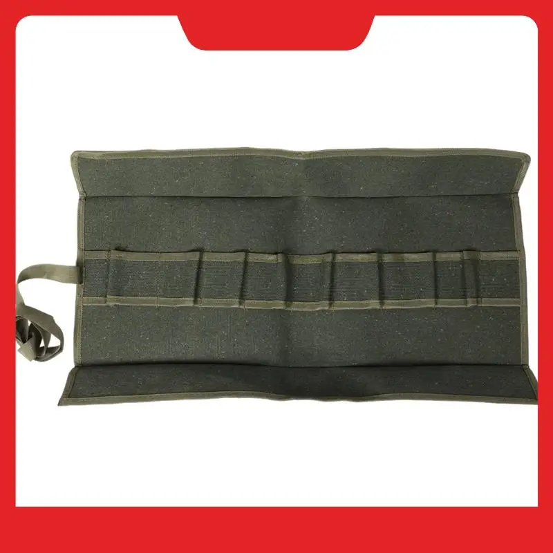 A32HOT-600X430mm Japanese Bonsai Tools Storage Package Roll Bag Canvas Tool Set Case