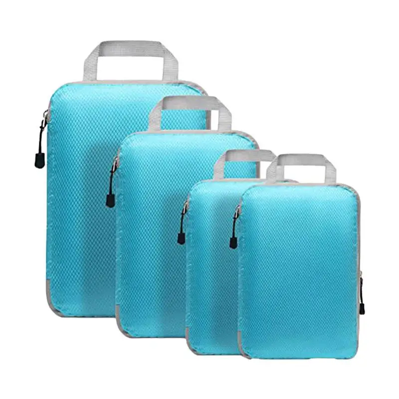 Compression Cubes For Travel Waterproof Space Saver Bags Travel Pouches Storage Organizer Portable Luggage Packing Cubes For