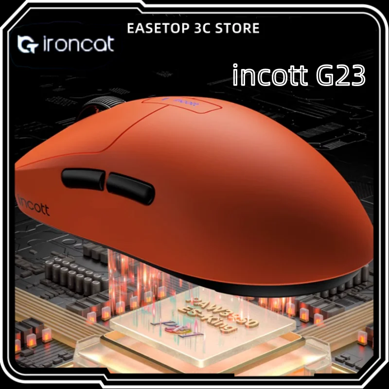 Incott G23 Mouse Wireless Bluetooth 2.4g Tri-Mode Paw3950 8k Micro Motion Hot Swappable Lightweight E-Sports Gaming Mouse