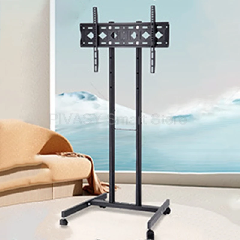 モバイルテレビカート 32-65 インチ LCD LED テレビマウントフロアスタンドホイール付きポータブルテレビホルダーリビングルーム用取り外し可能なクレードル