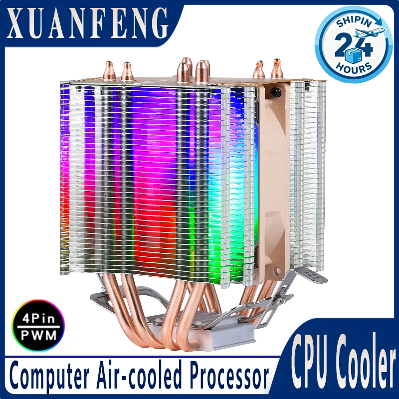 

PC Radiator Twin Towers 4 Heat Pipe Air-cooled CPU Cooling Fan Suitable For Installing LGA2011 X79 X99 2066 2099 X299 E5 E3 AMD