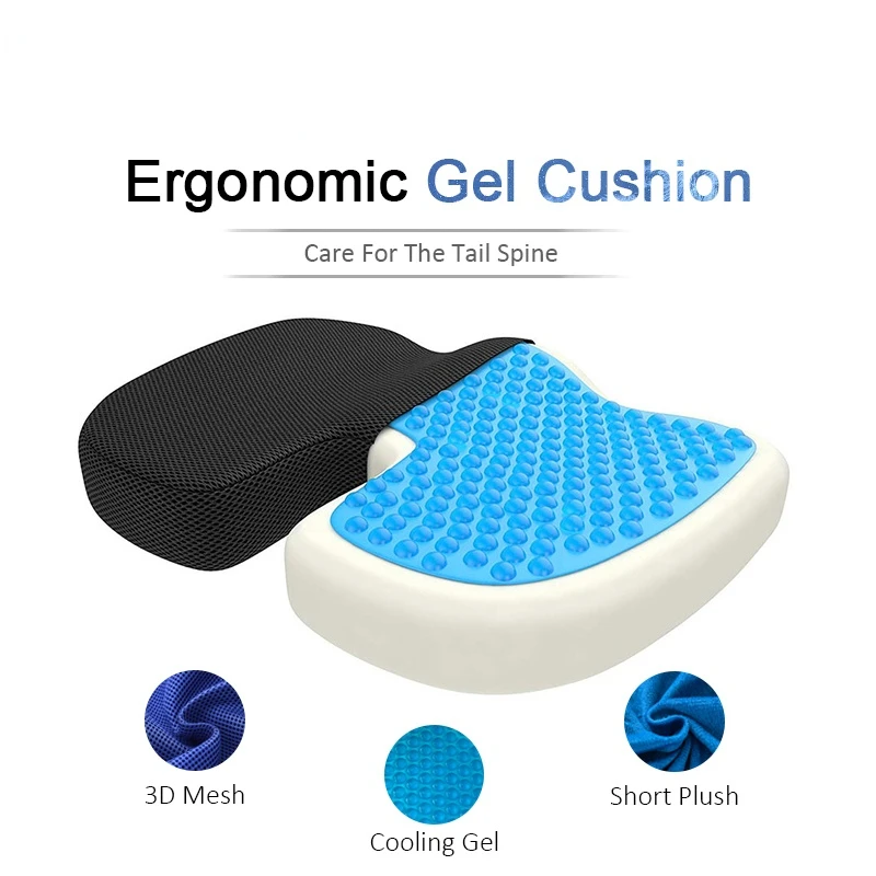 

Gel Orthopedic Memory Cushion Foam U Coccyx Travel Seat Massage Car Office Chair Protect Healthy Sitting Breathable Pillow