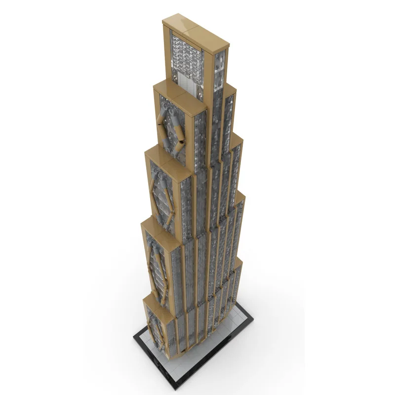 MOC klocki montaż zabawki 270 Park Avenue model w skali 1:800 3180 sztuk kreatywny prezent świąteczny seria Skyscraper