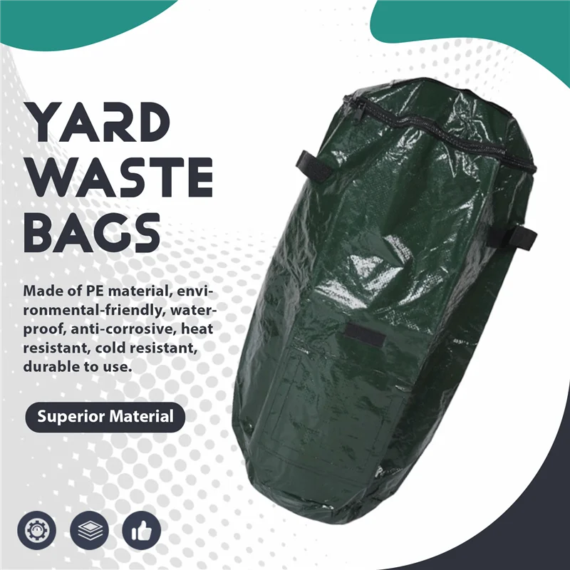 

-ABLP Складной контейнер для компоста, мешок для мусора в дворе, многоразовый сверхмощный мешок для мусора в саду, дворовый контейнер для компоста с фруктами