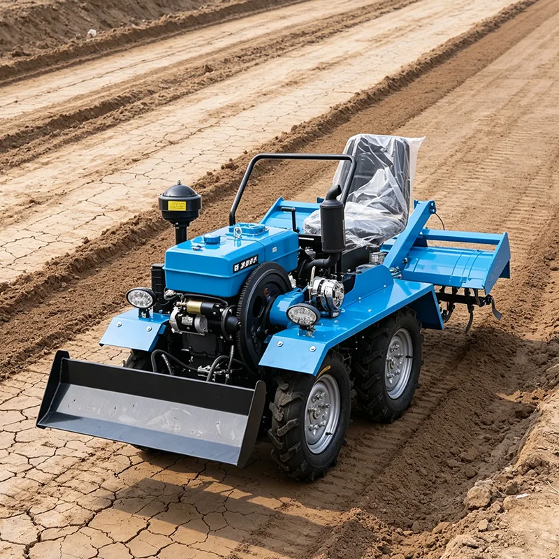 

Customized Multi Purpose Wheel Tractor with Four Wheel Micro Tiller & Wheel Type Rotary Tiller for Farms