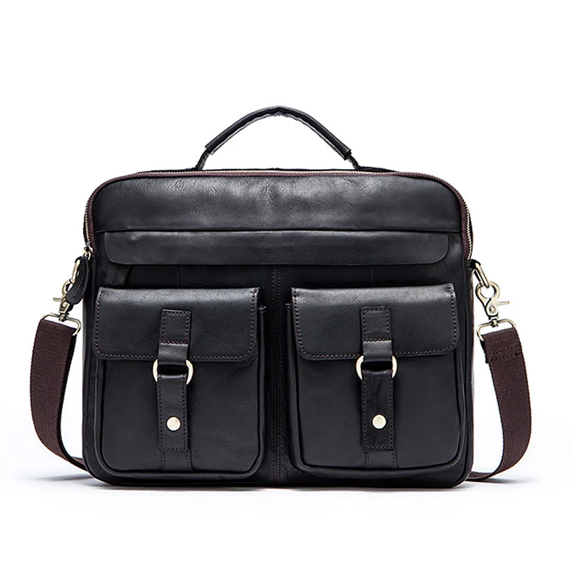 bag men's genuine leather men's briefcase laptop bag leather office bags for men's documents bussiness briefcase handbag