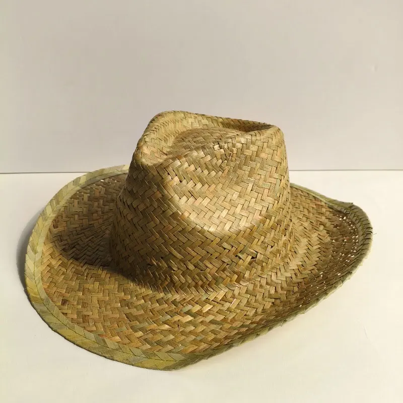 Strohhut mit breiter Krempe, Western-Cowboyhut, modischer Trend, Strand, Wandern, Cowboy-Strohhut für Damen und Herren