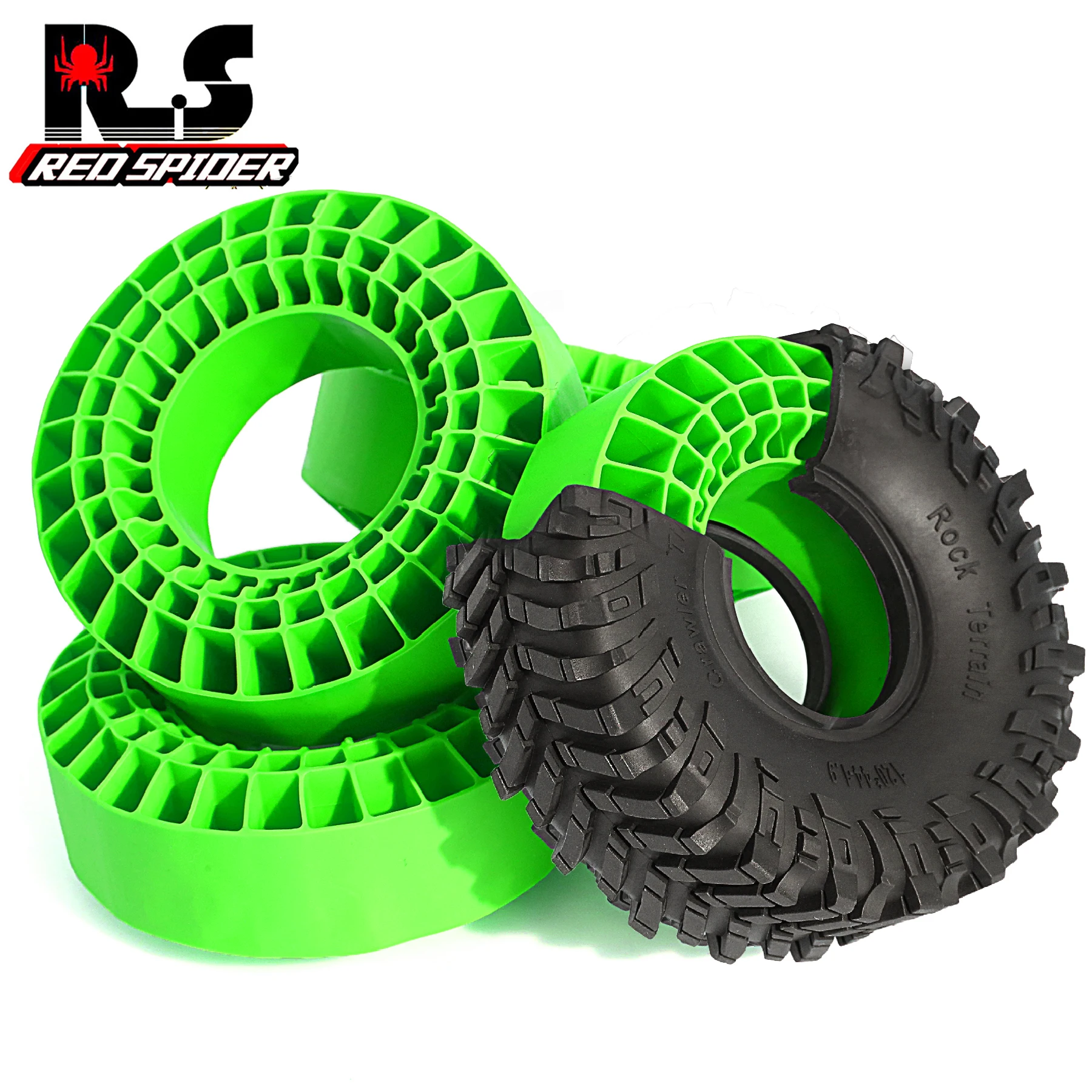 4 Stuks 1.9Crawler Banden Od 4.72Siliconen Rubber Insert Voor 1/10 Rc Crawler Auto TRX4 TRX6 SCX10 90046 SCX10 III CC01 D90 D110