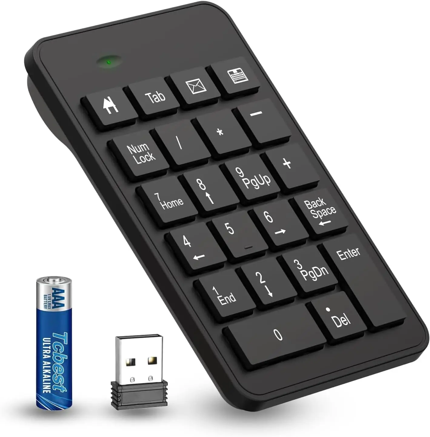 Teclado numérico USB de 23 teclas mejorado con batería para computadora portátil, PC, escritorio - Teclado de contabilidad financiera