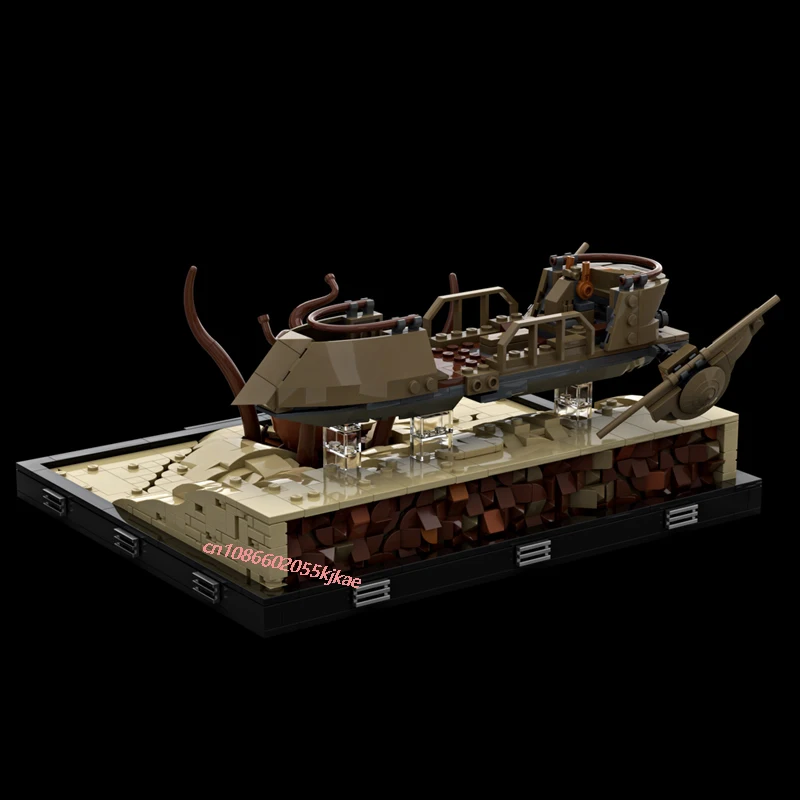 NEW 980PCS Famous star battle scene Movie Desert Skiff Diorama Model DIY creative ideas Child Toy christmasGift blocks MOC-75396